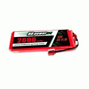 HD POWER 2600mAh 45C 3S 11.1V baterie lipo