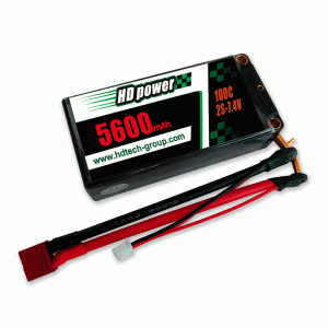 HD 5600mAh 100C 2S 7.6V Hard caz Shorty HV LIPO baterie